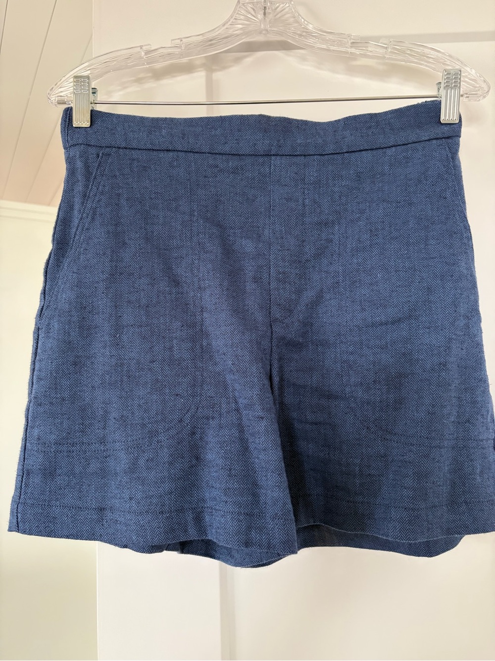 Banana Republic Blue Linen-Blend Blazer with High-Waist Shorts Set - Picture 7 of 11